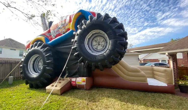Monster Truck Deluxe Bounce House Combo Slide - Image 7