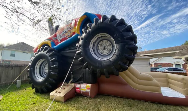 Monster Truck Deluxe Bounce House Combo Slide - Image 9