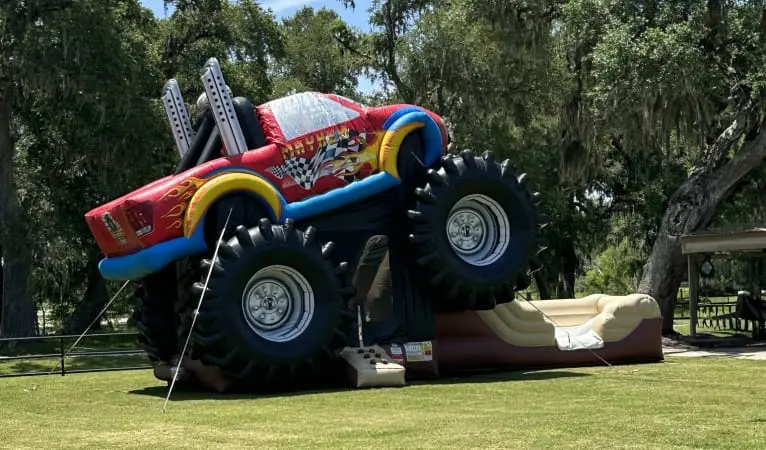 Monster Truck Deluxe Bounce House Combo Slide - Image 5