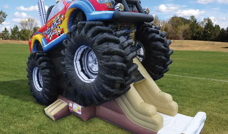 Monster Truck Deluxe Bounce House Combo Slide - Image 4